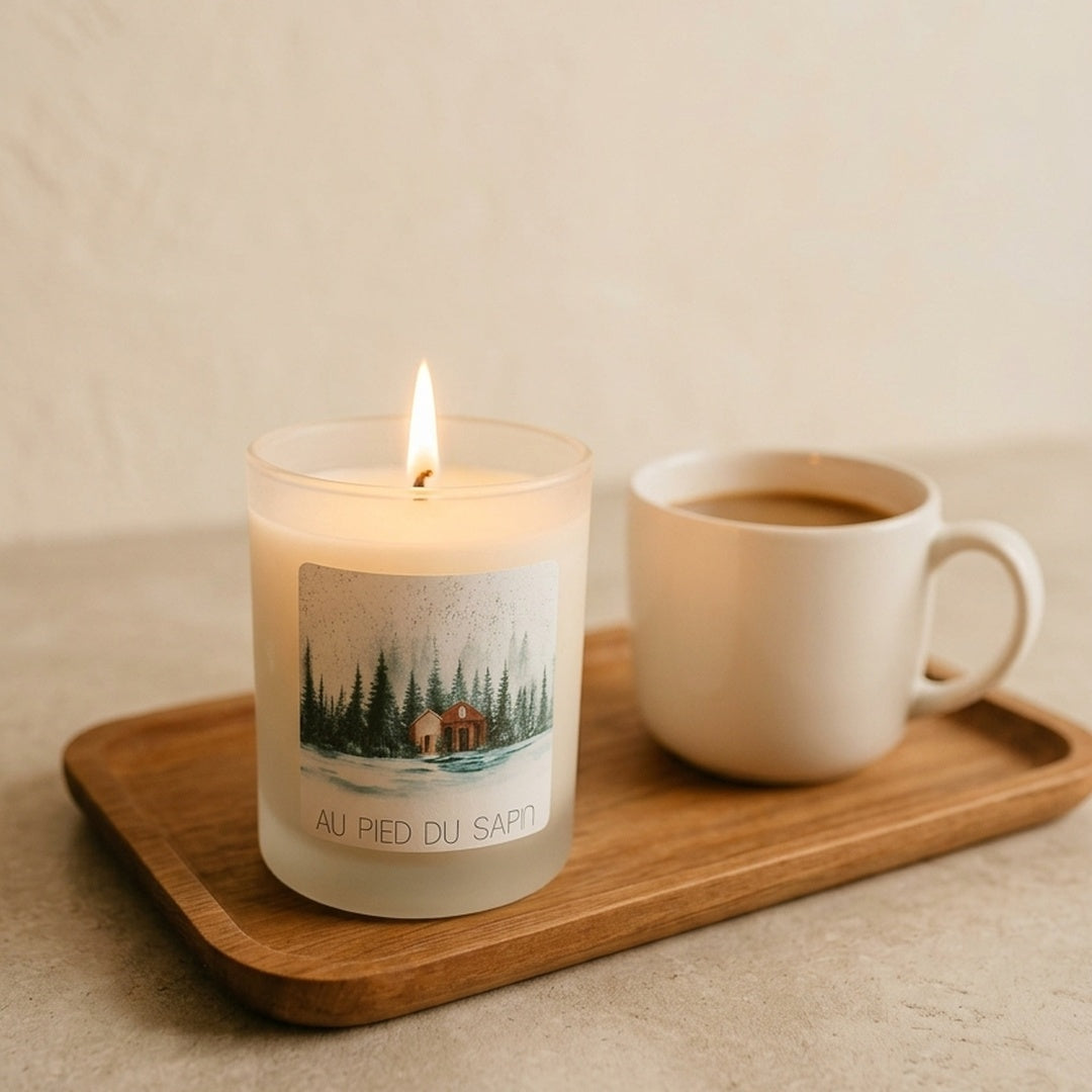 Bougie artisanale parfumée - Conifère & Cèdre - Au Pied du Sapin - 25h