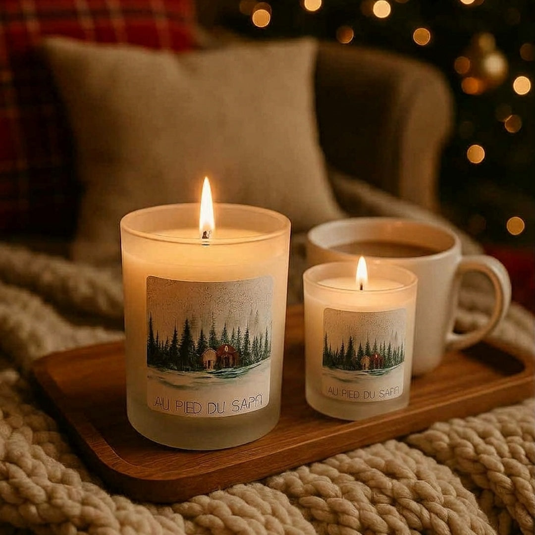 Bougie artisanale parfumée - Conifère & Cèdre - Au Pied du Sapin - 25h