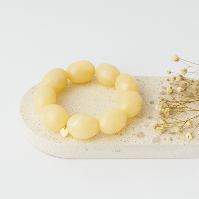 Bracelet perles beige - Cartagene