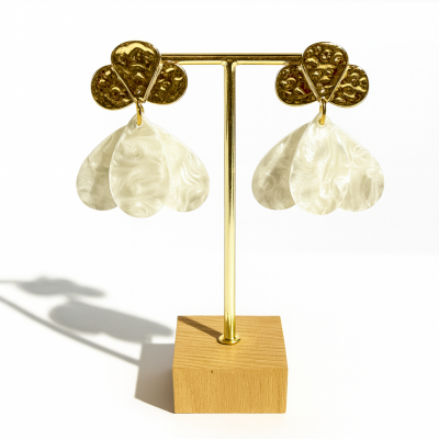 Boucles doreilels en pétale de fleurs - Parlermo